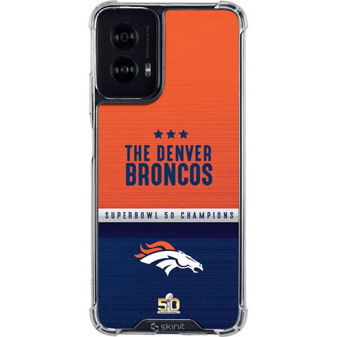 NFL Denver Broncos Super Bowl 50 Champions Moto G Power 5G (2024) Clear Case