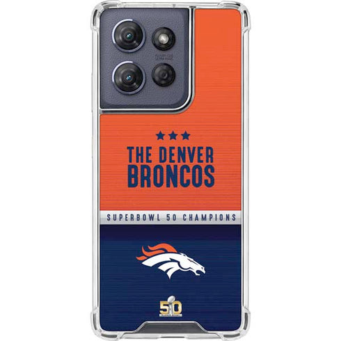 NFL Denver Broncos Super Bowl 50 Champions Moto G Stylus 5G (2025) Clear Case