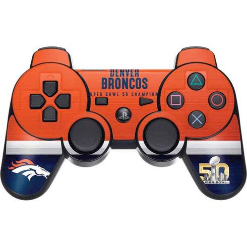 NFL Denver Broncos Super Bowl 50 Champions PS3 Dual Shock wireless controller Skin