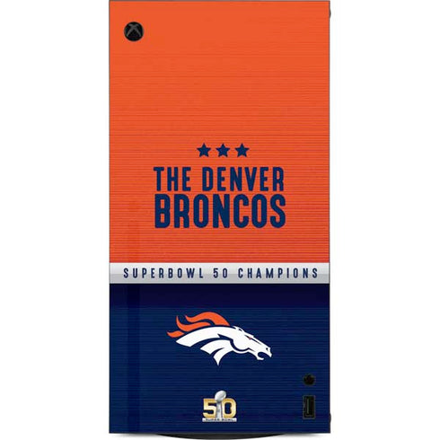 NFL Denver Broncos Super Bowl 50 Champions XBox Series X Digital Edition Console Skin