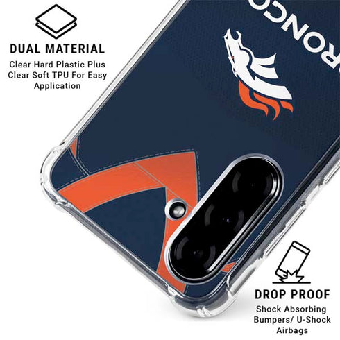 NFL Denver Broncos Team Jersey Galaxy A36 5G Clear Case