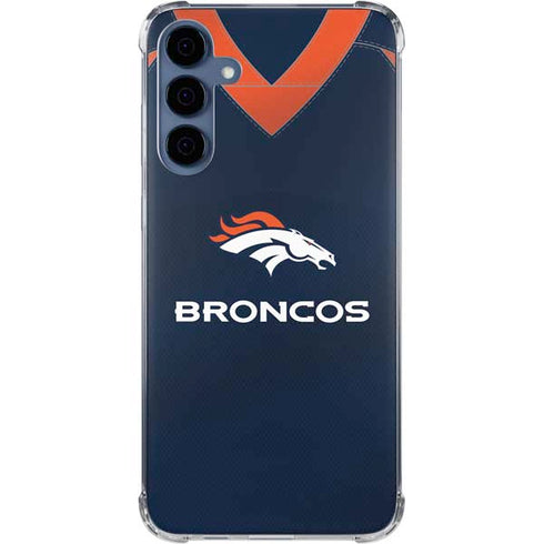 NFL Denver Broncos Team Jersey Galaxy A55 5G Clear Case