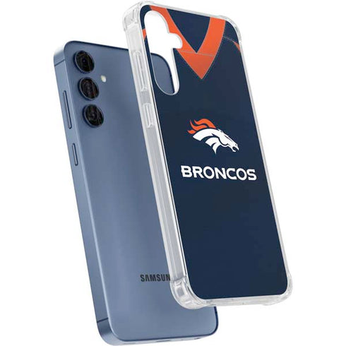 NFL Denver Broncos Team Jersey Galaxy A55 5G Clear Case