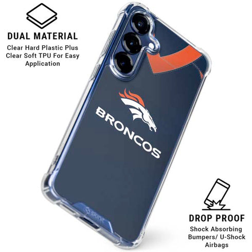 NFL Denver Broncos Team Jersey Galaxy S25 Plus Clear Case