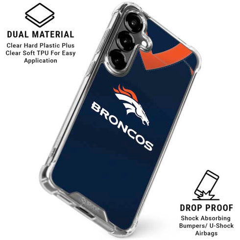 NFL Denver Broncos Team Jersey Galaxy S26 Clear Case