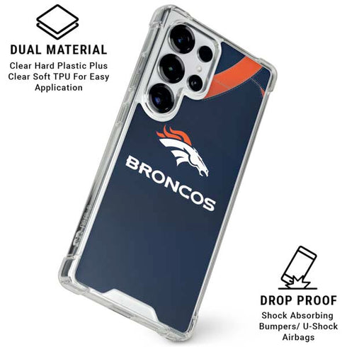 NFL Denver Broncos Team Jersey Galaxy S26 Ultra Clear Case