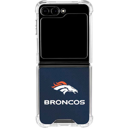 NFL Denver Broncos Team Jersey Galaxy Z Flip6 Clear Case