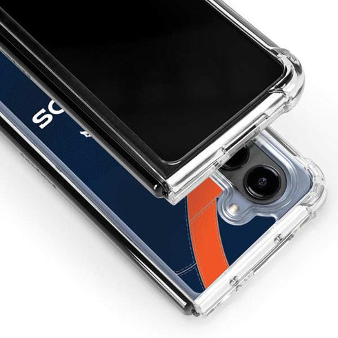 NFL Denver Broncos Team Jersey Galaxy Z Fold5 5G Clear Case