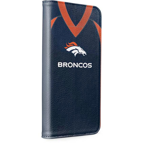 NFL Denver Broncos Team Jersey iPhone 15 Plus Folio Case