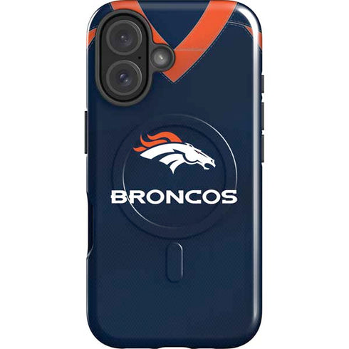 NFL Denver Broncos Team Jersey iPhone 16 Plus Magsafe Impact Case