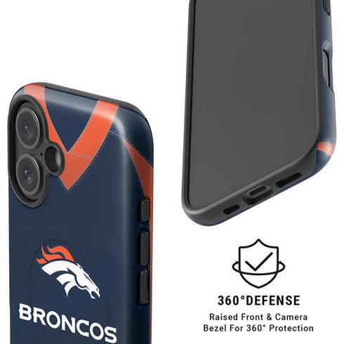 NFL Denver Broncos Team Jersey iPhone 16 Plus Magsafe Impact Case