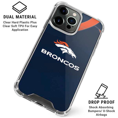 NFL Denver Broncos Team Jersey iPhone 16 Pro Max Clear Case