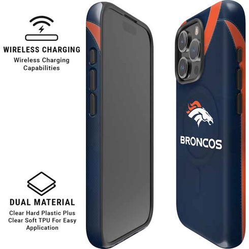 NFL Denver Broncos Team Jersey iPhone 16 Pro Max Magsafe Impact Case