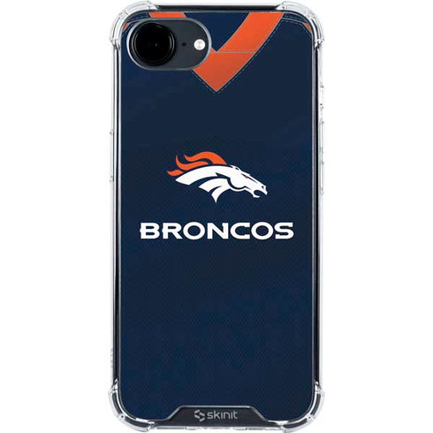 NFL Denver Broncos Team Jersey iPhone 16e Clear Case