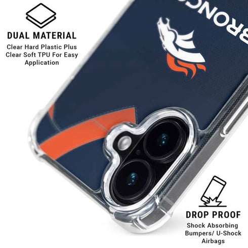 NFL Denver Broncos Team Jersey iPhone 17 Clear Case