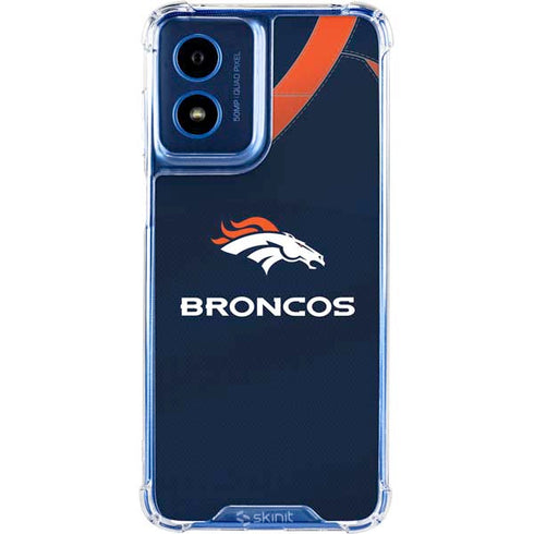 NFL Denver Broncos Team Jersey Moto G 5G (2024) Clear Case