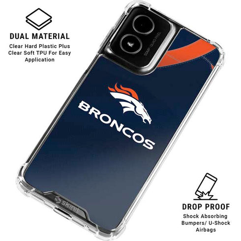 NFL Denver Broncos Team Jersey Moto G Power 5G (2024) Clear Case