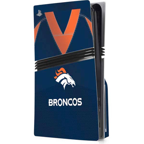 NFL Denver Broncos Team Jersey PS5 Pro Disk Console Skin