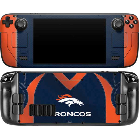 NFL Denver Broncos Team Jersey Steam Deck Handheld Gaming Computer OLED Skin