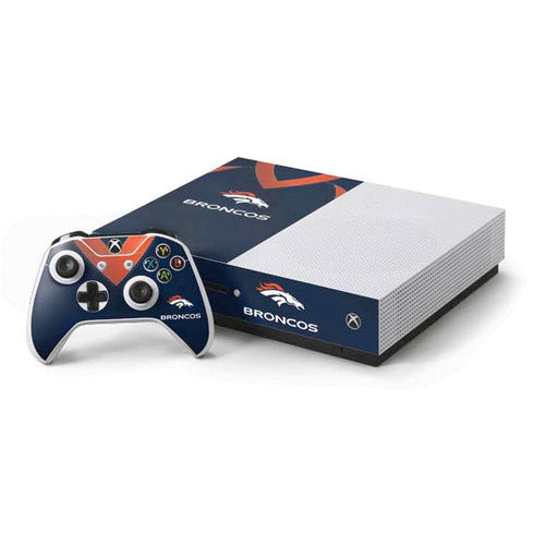 NFL Denver Broncos Team Jersey Xbox One S Console and Controller Bundle Skin