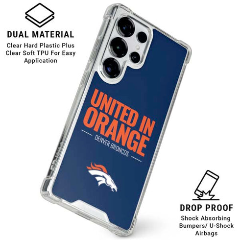 NFL Denver Broncos Team Motto Galaxy S25 Ultra Clear Case