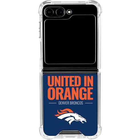 NFL Denver Broncos Team Motto Galaxy Z Flip6 Clear Case