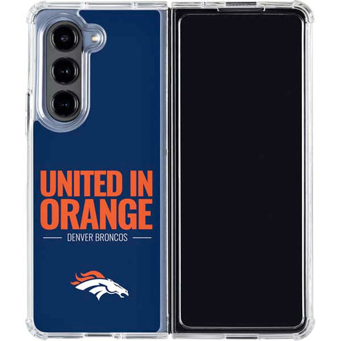 NFL Denver Broncos Team Motto Galaxy Z Fold5 5G Clear Case