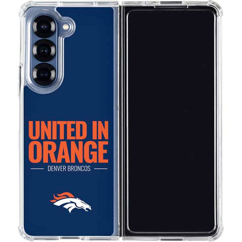 NFL Denver Broncos Team Motto Galaxy Z Fold6 Clear Case
