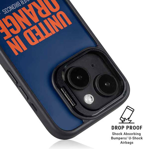 NFL Denver Broncos Team Motto iPhone 14 Kickstand Case