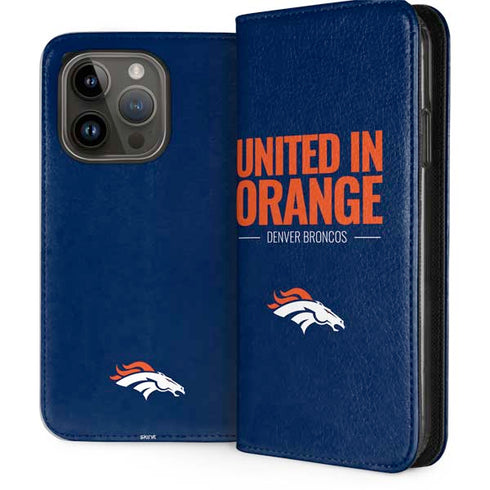 NFL Denver Broncos Team Motto iPhone 15 Pro Folio Case