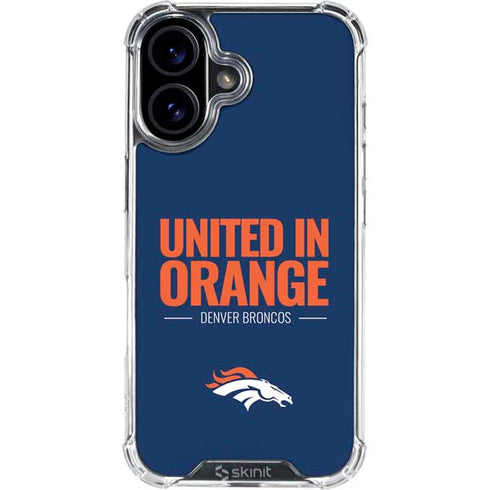 NFL Denver Broncos Team Motto iPhone 16 Plus Clear Case