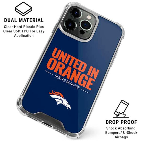 NFL Denver Broncos Team Motto iPhone 16 Pro Max Clear Case