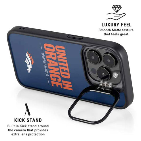 NFL Denver Broncos Team Motto iPhone 16 Pro Max Kickstand Case