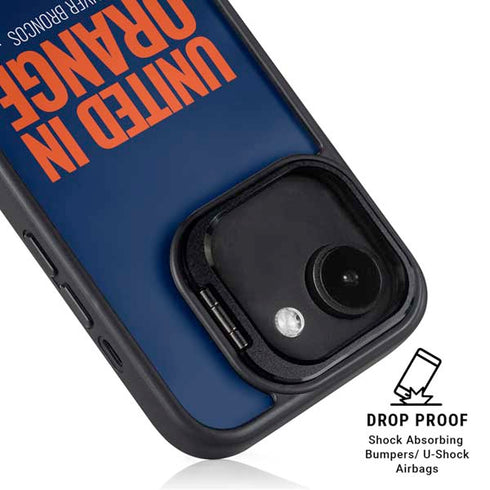 NFL Denver Broncos Team Motto iPhone 16e Kickstand Case