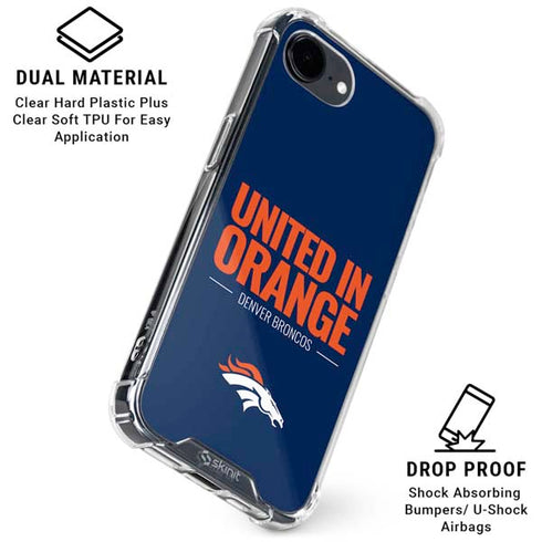 NFL Denver Broncos Team Motto iPhone 16e Clear Case