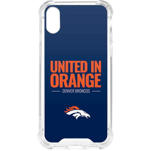 NFL Denver Broncos Team Motto iPhone XS Clear Case