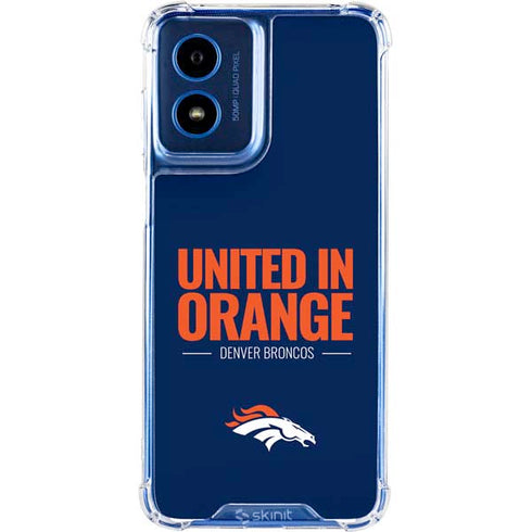 NFL Denver Broncos Team Motto Moto G 5G (2024) Clear Case