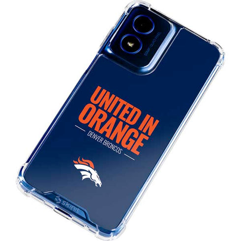 NFL Denver Broncos Team Motto Moto G Play 4G (2024) Clear Case