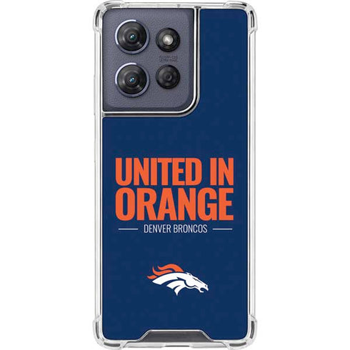 NFL Denver Broncos Team Motto Moto G Play 5G (2025) Clear Case