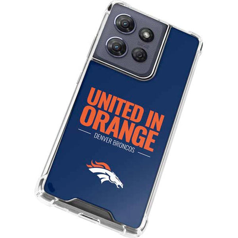 NFL Denver Broncos Team Motto Moto G Play 5G (2025) Clear Case