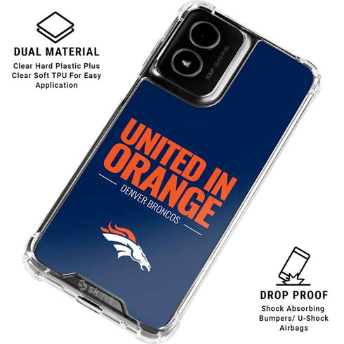 NFL Denver Broncos Team Motto Moto G Power 5G (2024) Clear Case