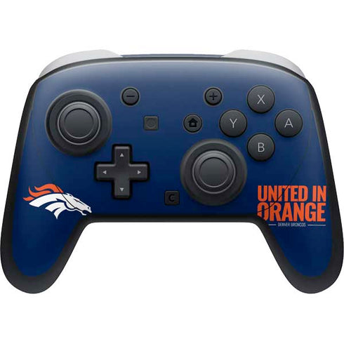 NFL Denver Broncos Team Motto Nintendo Switch 2 (2025) Pro Controller Skin