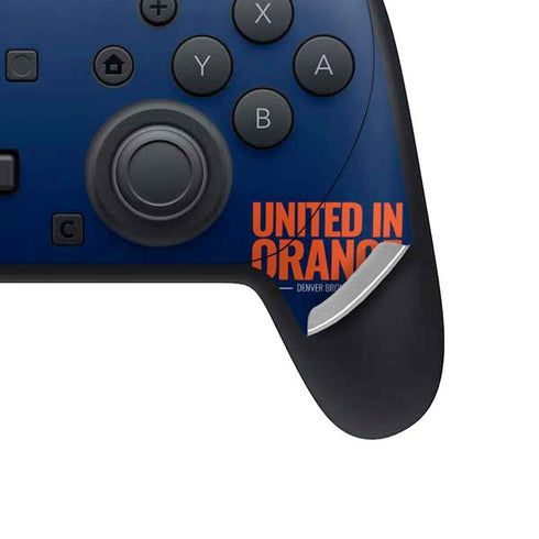 NFL Denver Broncos Team Motto Nintendo Switch 2 (2025) Pro Controller Skin