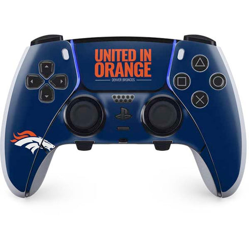 NFL Denver Broncos Team Motto PS5 DualSense Edge Pro Controller Skin