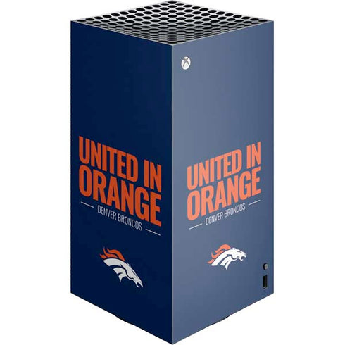 NFL Denver Broncos Team Motto XBox Series X Digital Edition Console Skin