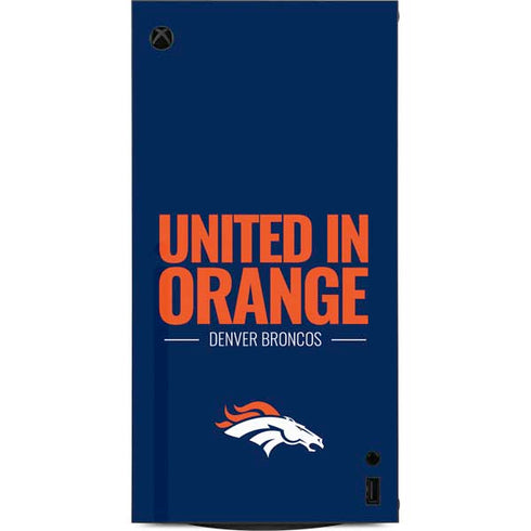 NFL Denver Broncos Team Motto XBox Series X Digital Edition Console Skin