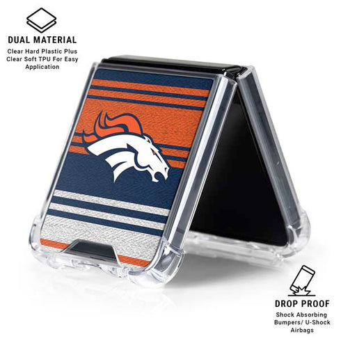 NFL Denver Broncos Trailblazer Galaxy Z Flip6 Clear Case