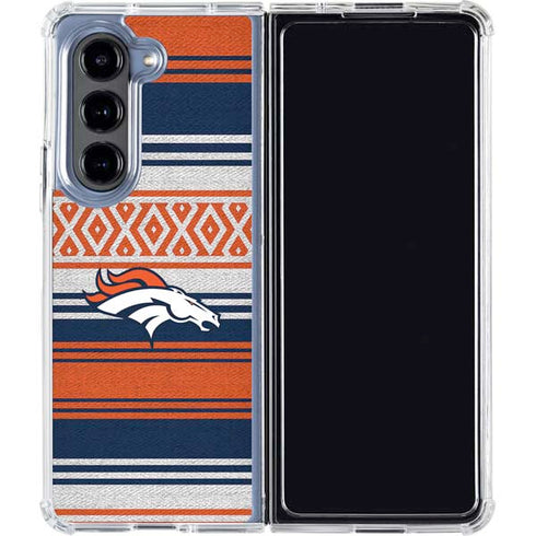 NFL Denver Broncos Trailblazer Galaxy Z Fold5 5G Clear Case