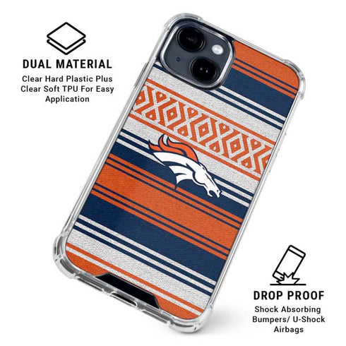 NFL Denver Broncos Trailblazer iPhone 15 Clear Case