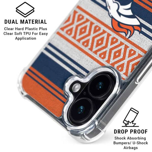 NFL Denver Broncos Trailblazer iPhone 16 Clear Case